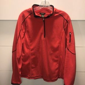 Pumpkin Orange Fleece Half zip.